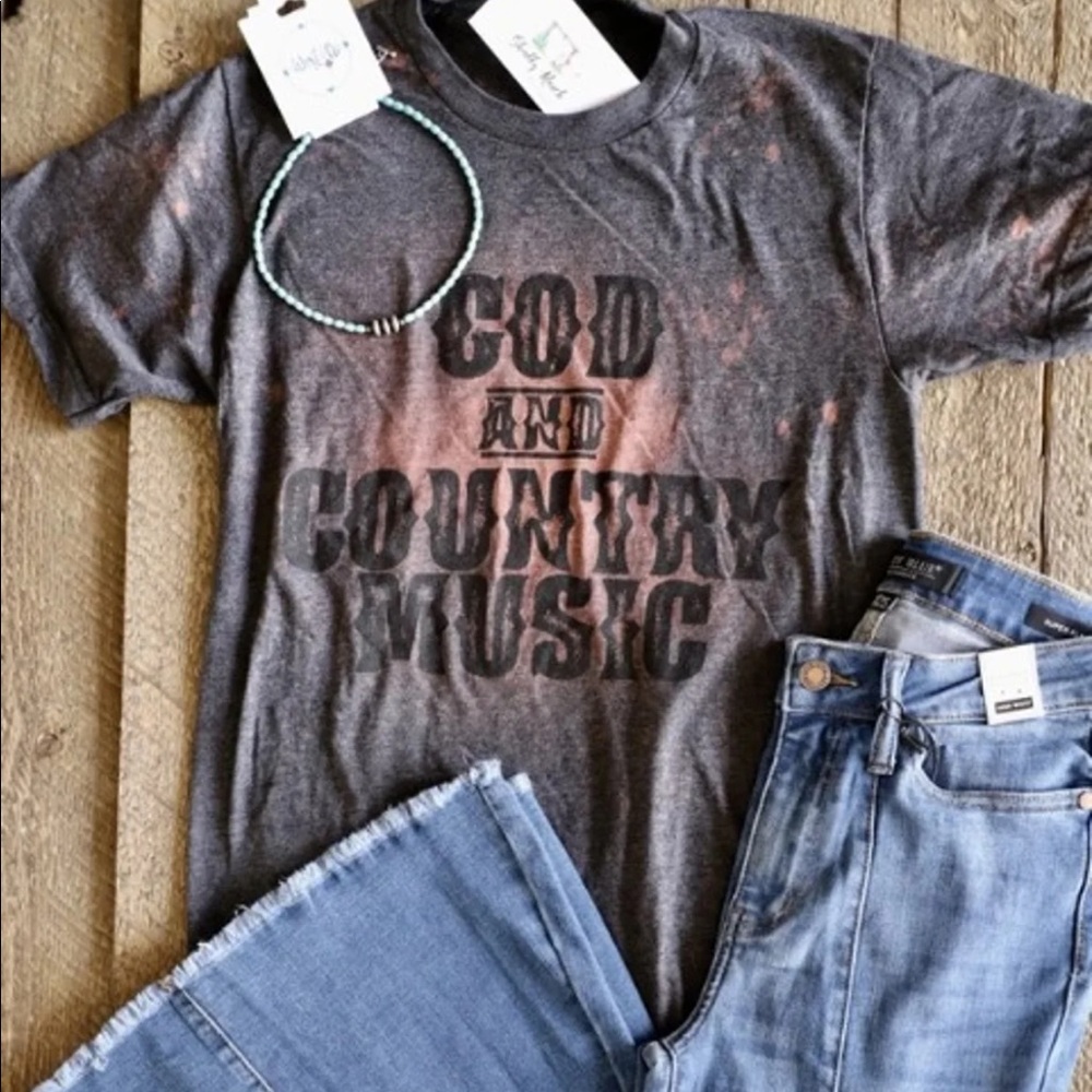 God and Country Music Retro Tee